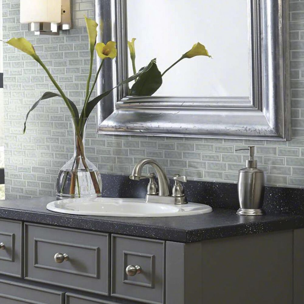 Shaw Geoscape Light Grey 13.39" x 12.48" Random Linear Mosaic Sheet, , large