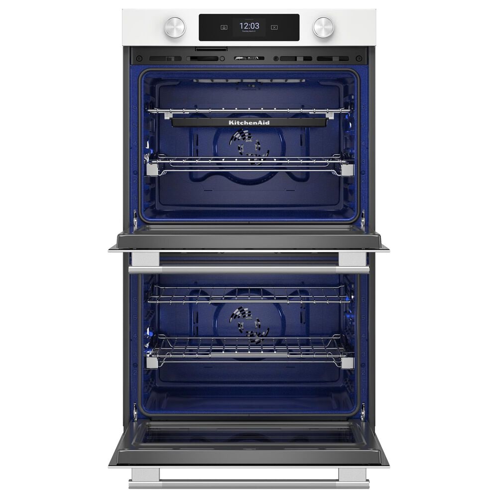 KitchenAid 30&quot; Smart Double Wall Oven with Assisted Cook Cycles in White, , large