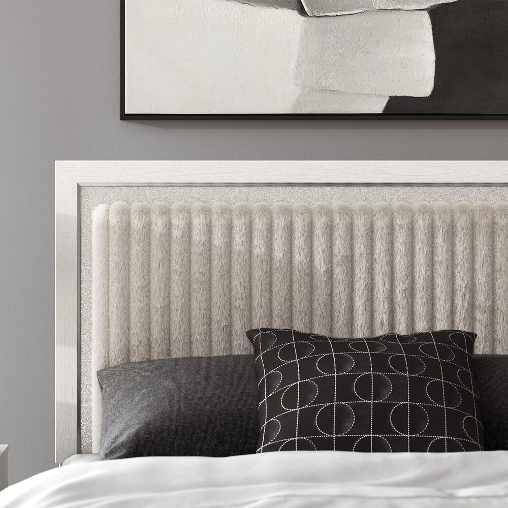 Ashley Zuraleus 4-Piece Queen Upholstered Storage Bedroom Set in Matte White, , large