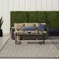 Nourison Aloha Damask 7"10" x 10"6" Natural Indoor/Outdoor Area Rug, , large