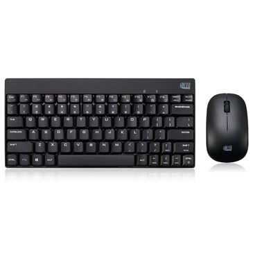 Adesso Wireless Mini Keyboard and Mouse Combo in Black, , large