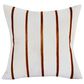 L.R. Home 18" x 18" Stripe Faux Cowhide Throw Pillow in Ivory and Brown, , large