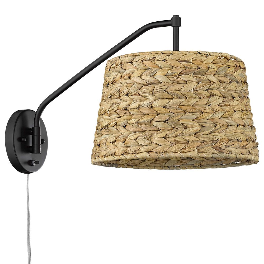 Golden Lighting Ryleigh 1-Light Articulating Wall Sconce in Matte Black, , large