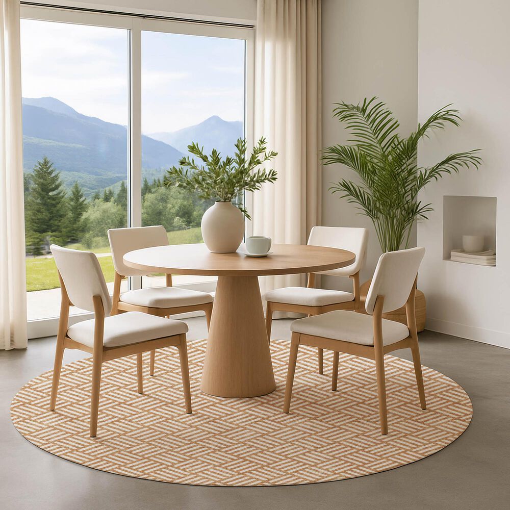 Dalyn Rug Company The Reserve TR3 Copper 8&#39; Round Indoor/Outdoor Area Rug, , large