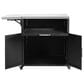 Hearth and Haven Patio Serving Cart in Matte Black, , large