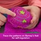 Fisher Price Sensory Barney Plush Toy with Fidget Activity, , large