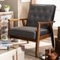 Baxton Studio Sorrento Arm Chair in Grey, , large