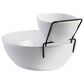 Gibson Home Gracious Dining 2-Tier Chip and Dip Server Set in White, , large