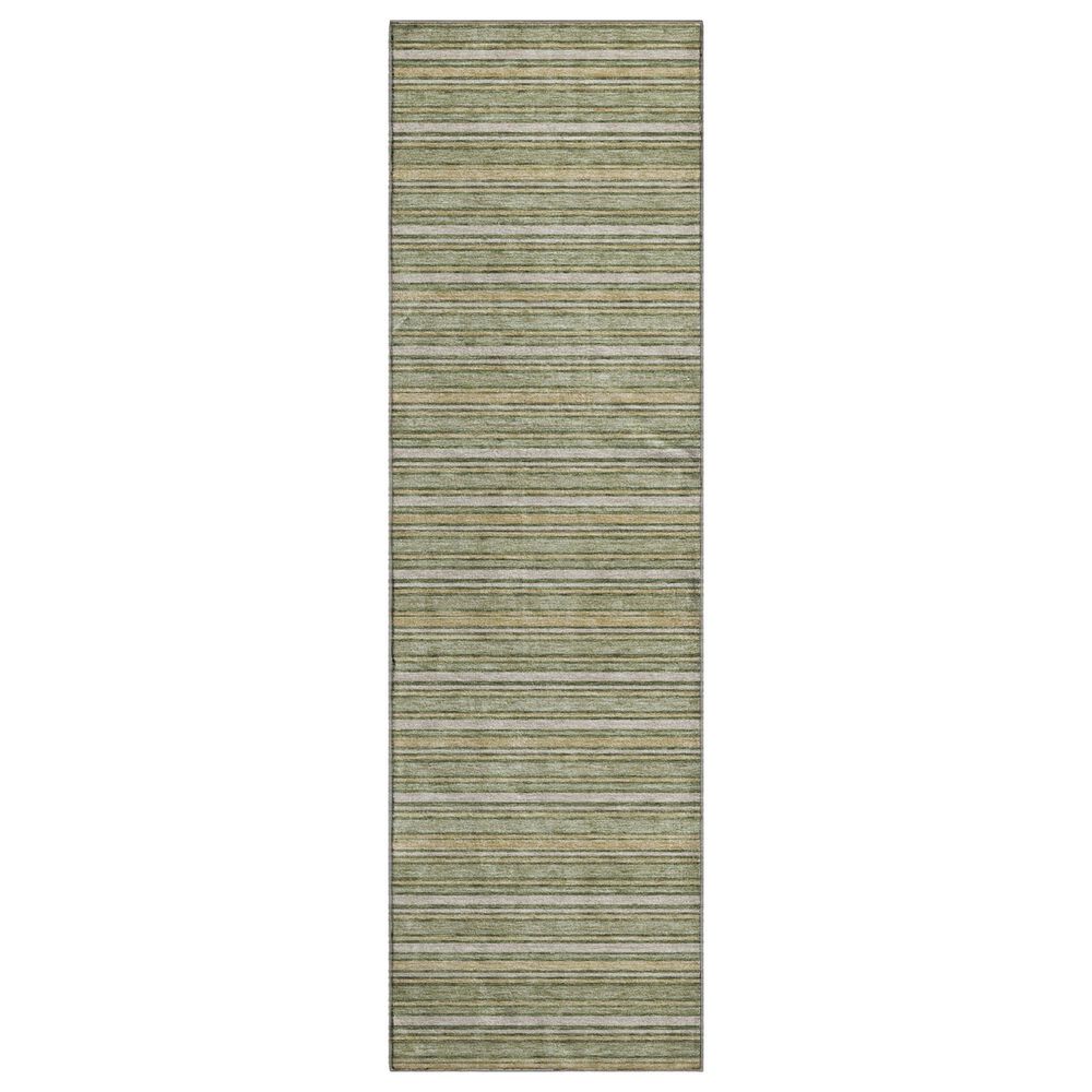 Dalyn Rug Company Soft Essentials Striped Olive 2"3" x 7"6" Indoor/Outdoor Runner, , large