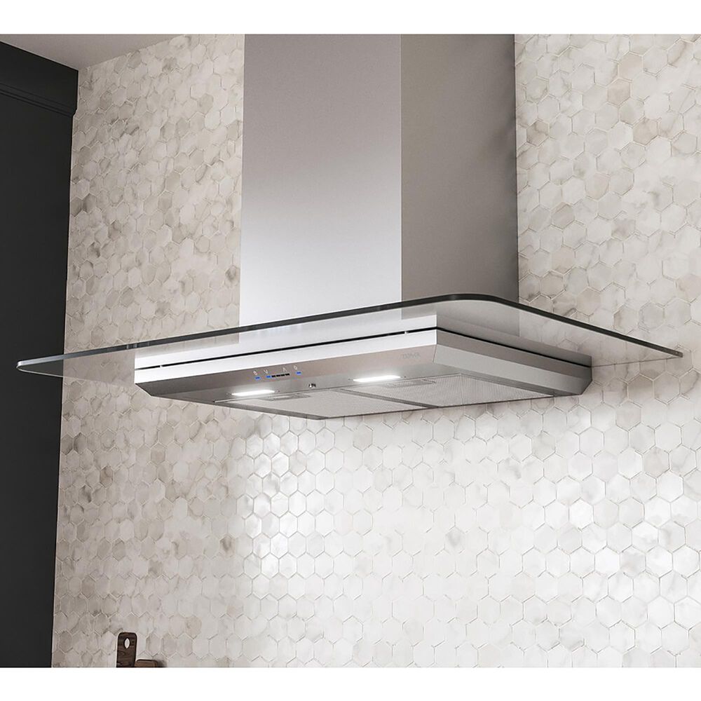 Zephyr Modena 30" Color Changing Wall Mount Chimney Range Hood in Stainless Steel, , large