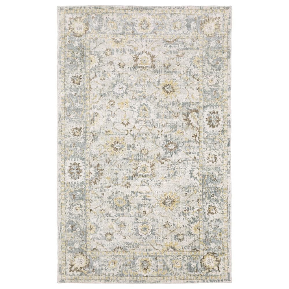 Oriental Weavers Windham WIN06 Ivory and Blue 9" x 12" Area Rug, , large