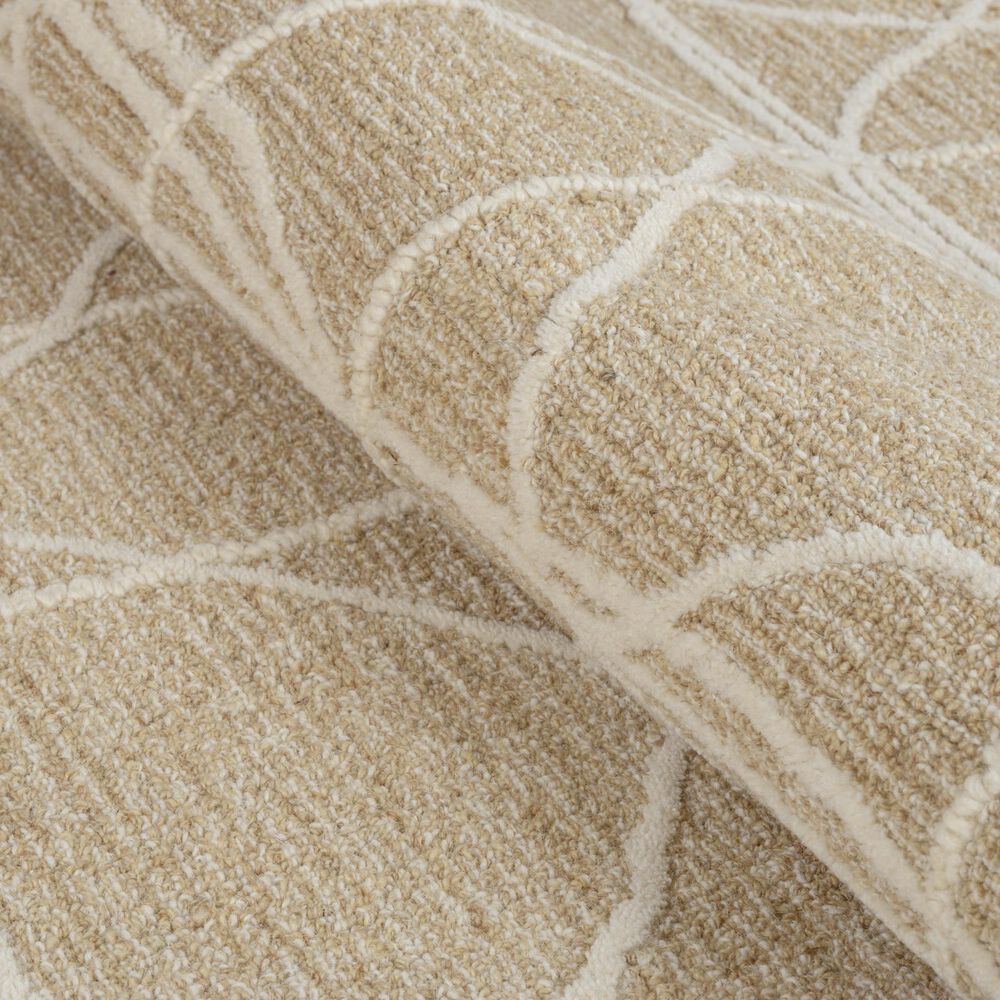 RIZZY Quinn Striped Brown and Taupe 5' x 7'6" Area Rug, , large