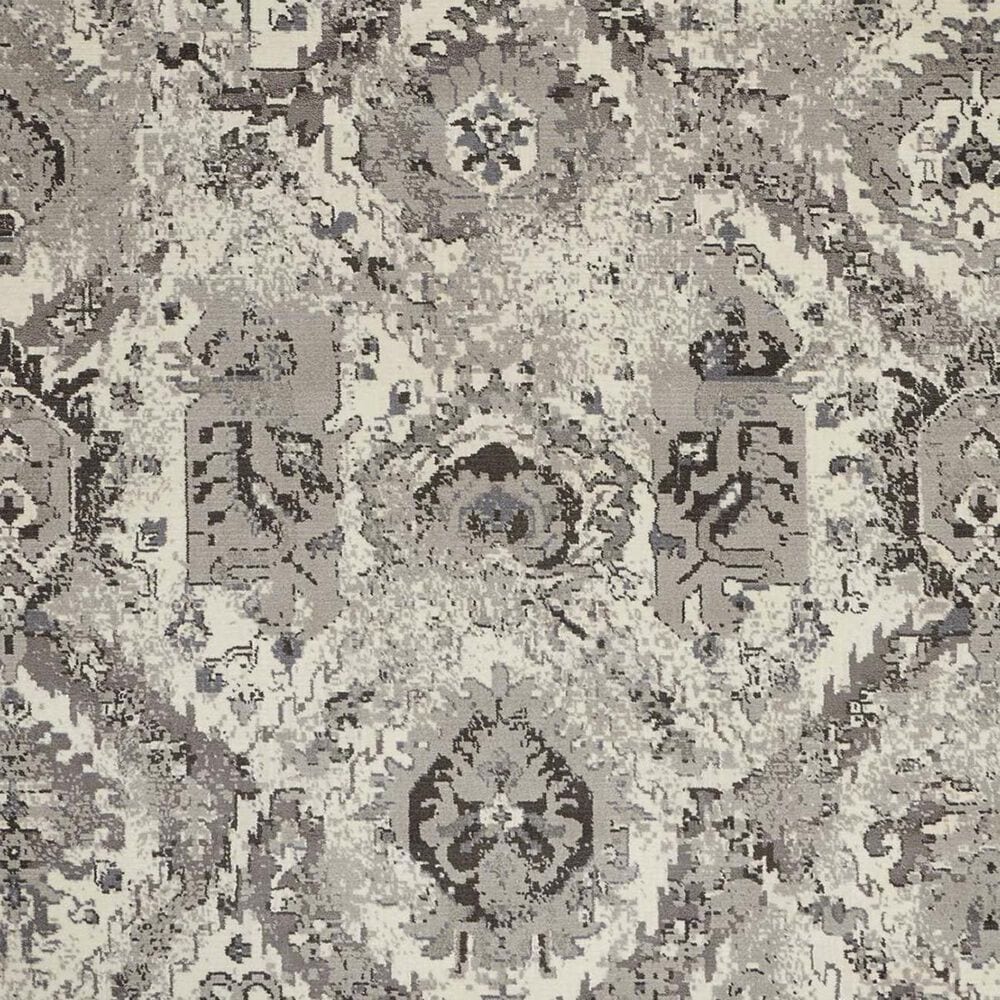Nourison Twilight TWI03 8&#39; Round Ivory Grey Area Rug, , large