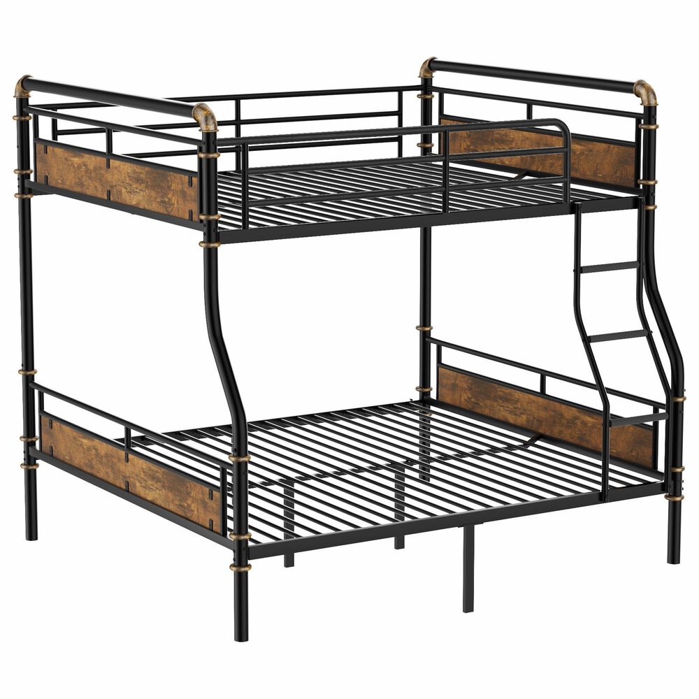 Hearth and Haven Full XL over Queen Detachable Bunk Bed in Black, , large