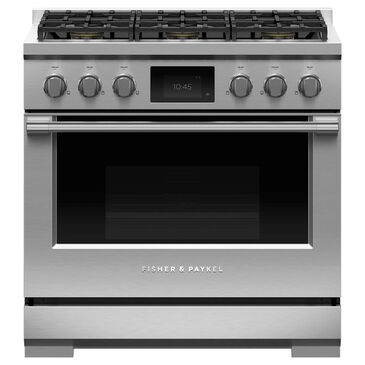 Fisher & Paykel 36" Professional Dual Fuel Range with Liquid Propane in Stainless Steel, , large