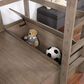 Furniture of America Callistus Twin Workstation Loft Bed in Warm Gray with Cushion, , large