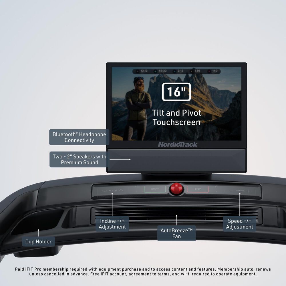 NordicTrack Commercial 1750 Folding Treadmill with iFIT, , large