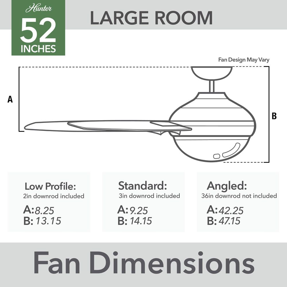 Hunter Spring Mill 52&quot; Outdoor Ceiling Fan with LED Lights in Matte Black, , large