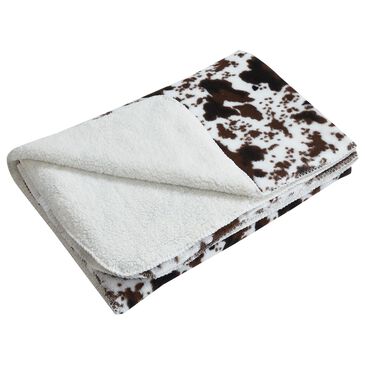 Duke Imports Chestnut Rodeo Plush Throw in Beige and Brown, , large
