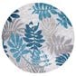 Safavieh Cabana CBN814F 6"7" Round Grey and Blue Indoor/Outdoor Area Performance Rug, , large
