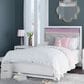 Ashley Altyra 5 Piece Full Panel Bedroom Set in White with LED Headboard, , large