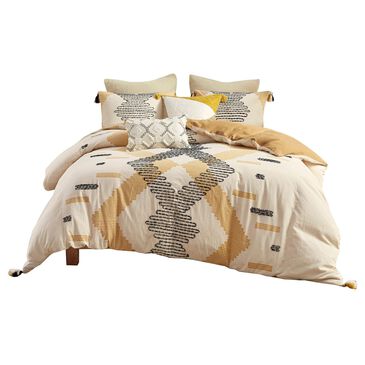 Hampton Park Arizona 3-Piece Full/Queen Duvet Set in Yellow, , large