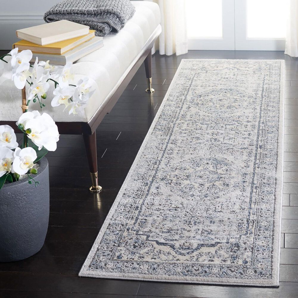 Safavieh Oregon 2&#39;2&quot; x 8&#39; Light Blue and Ivory Runner, , large