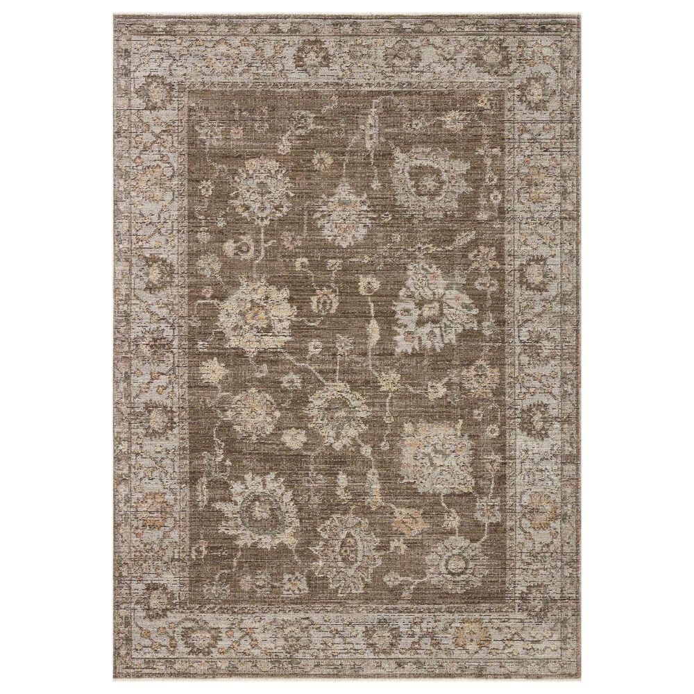Loloi Priscilla Bark and Ivory 9"3" Round Area Rug, , large