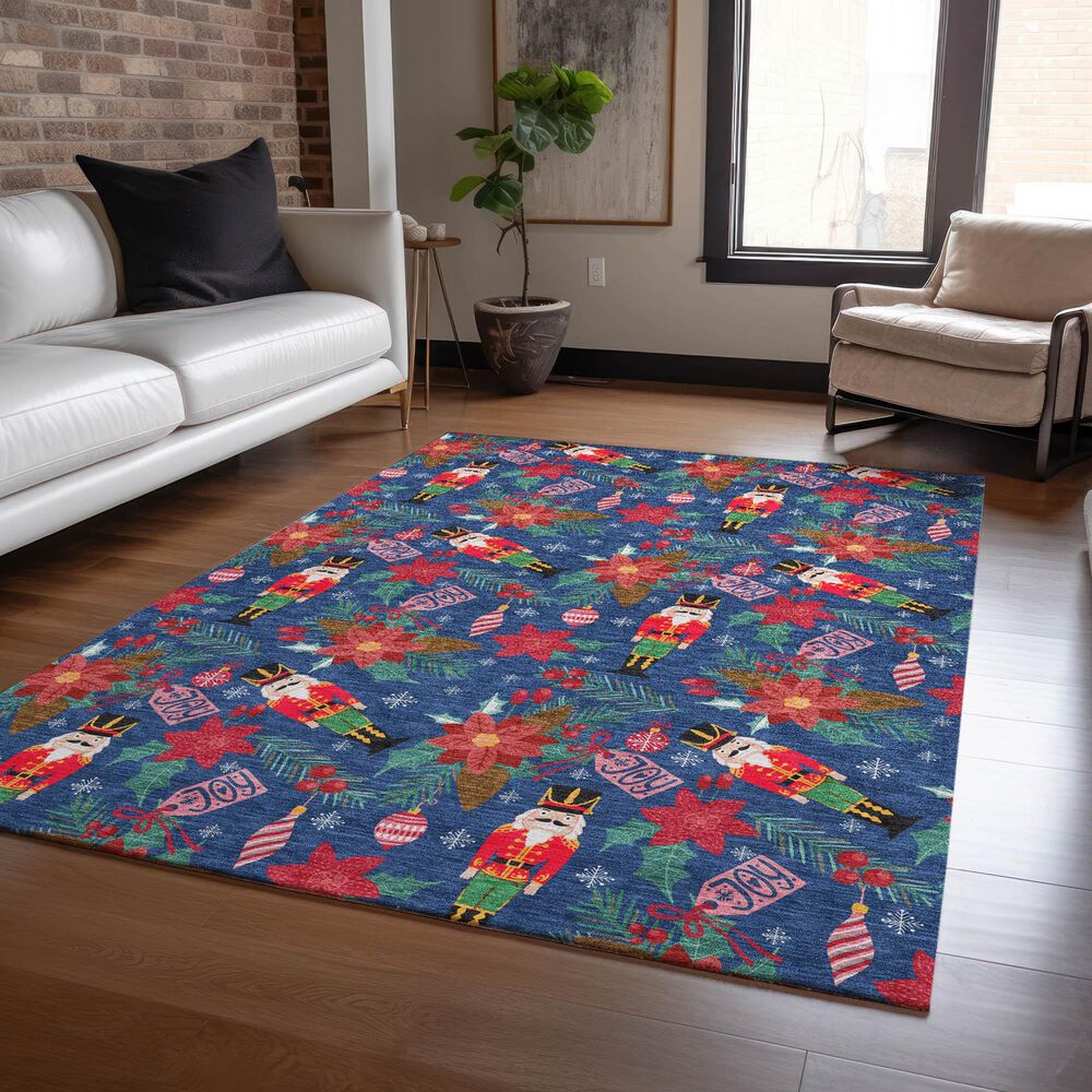 Dalyn Rug Company Wonderland WN30 3&#39; x 5&#39; Navy Indoor/Outdoor Area Rug, , large