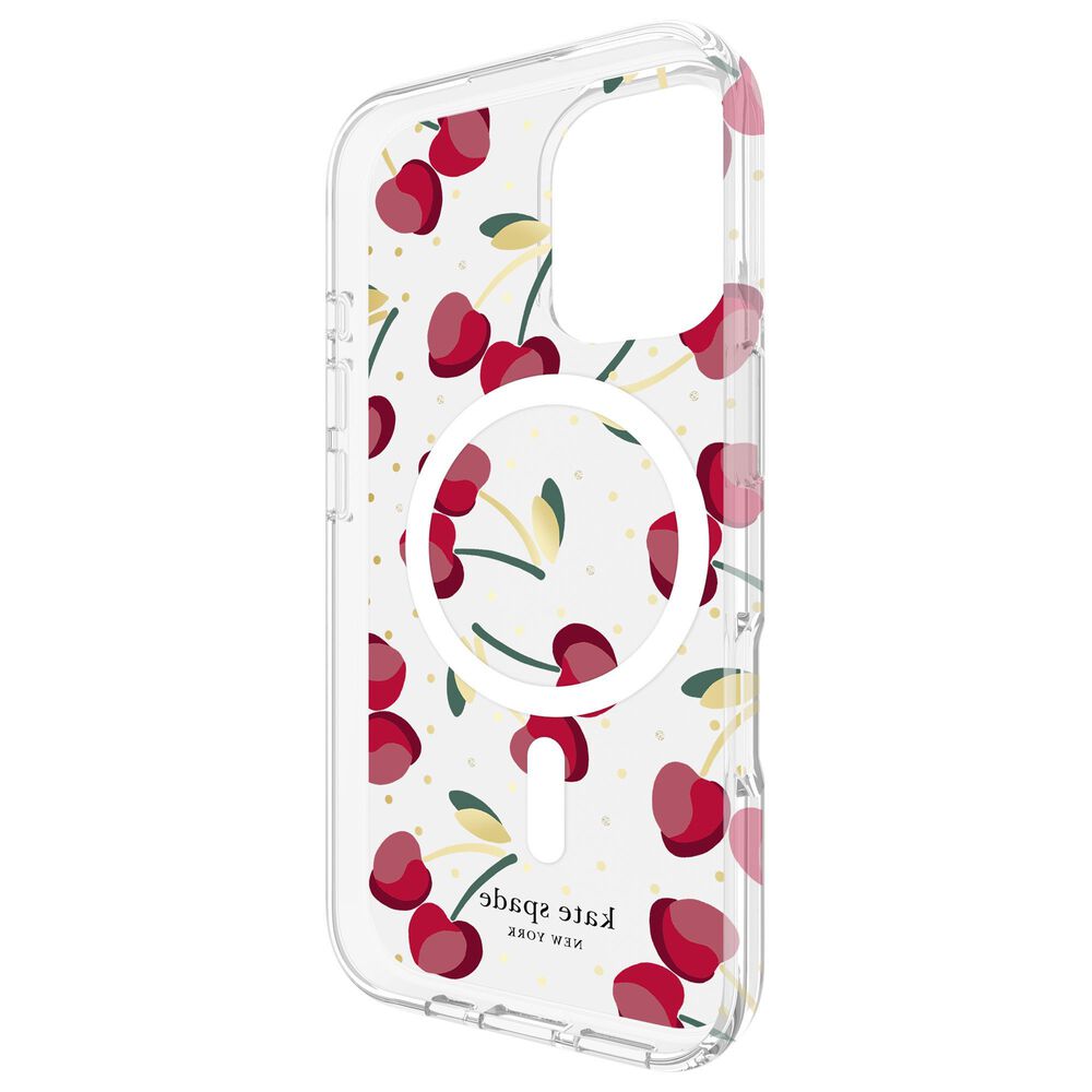 Kate Spade Protective MagSafe Case for iPhone 16 in Cherry Dot, , large