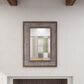 Maple and Jade 29" x 39" Wall Mirror in Distressed Grey and Brown, , large