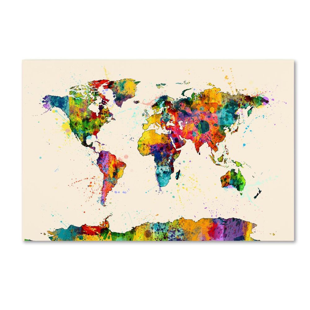 Timberlake Michael Tompsett 'Map of the World Watercolor II' Canvas Art, , large