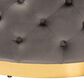 Baxton Studio Sasha Round Cocktail Ottoman in Grey, , large