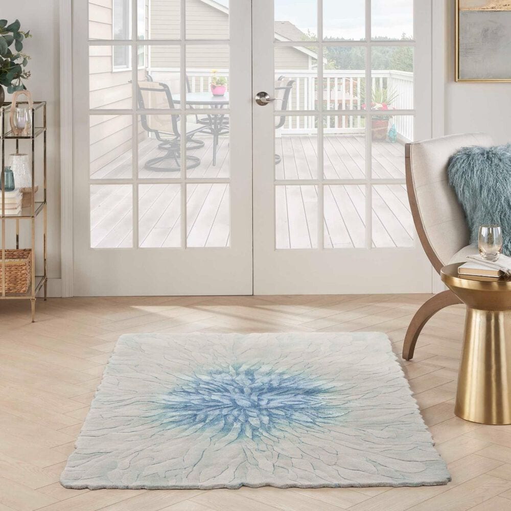 Nourison Prismatic Blue 3&#39;9&quot; x 5&#39;9&quot; Area Rug, , large