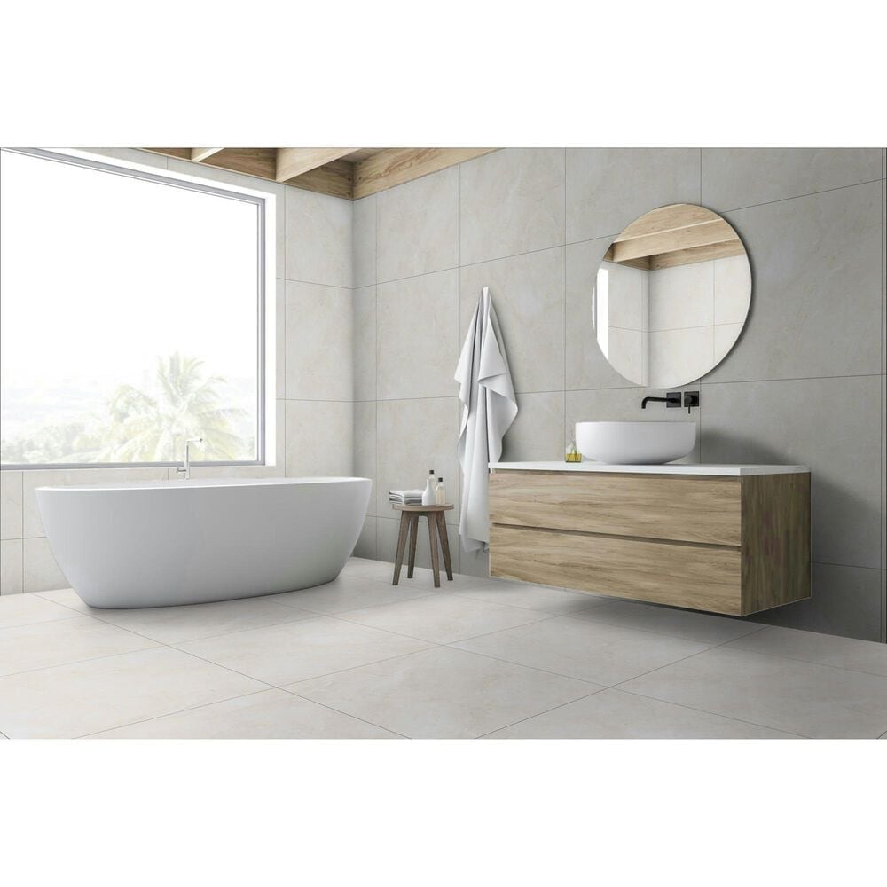 Emser Savino Blanc 12" x 24" Polished Porcelain Tile, , large
