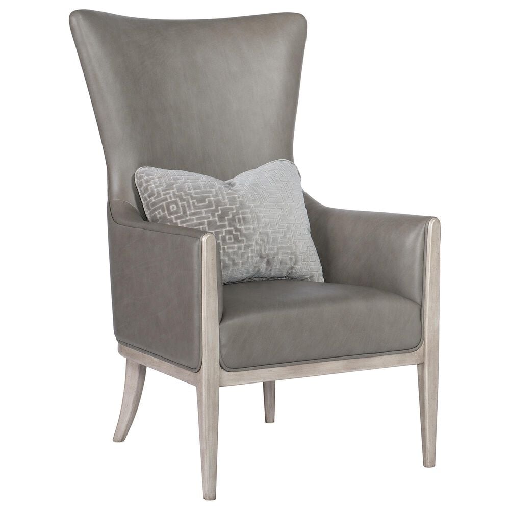 Hooker Furniture Kyndall Leather Club Chair in Grey, , large