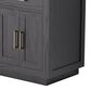 Lexora Home Abbey 60" Double Bathroom Vanity in Black Oak with 2 cm White Cultured Marble Top and Rectangular Sinks, , large