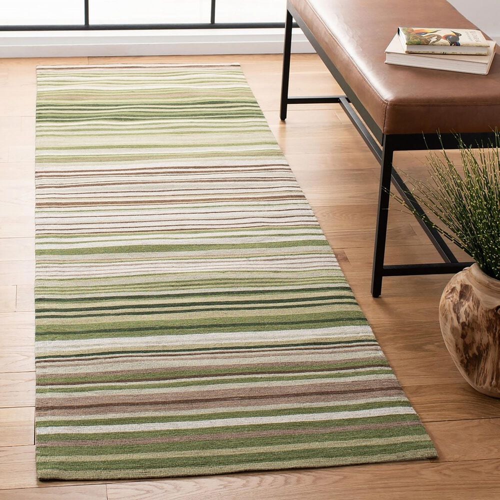 Safavieh Marbella 2&#39;3&quot; x 8&#39; Green Runner, , large