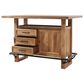 Artisan Decor Conner 3 Drawer 1 Door and Open Storage Bar in Natural and Matte Black, , large
