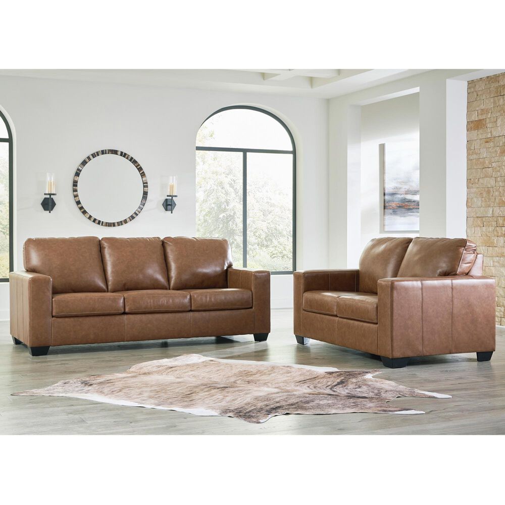 Ashley Bolsena Stationary Sofa and Loveseat Set in Caramel, , large