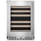 KitchenAid 24" Undercounter Wine Cellar with Full-Extension Wood-Front Racks and Left Hinge in PrintShield Stainless Steel, , large