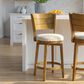 Armen Living Winsley Swivel Counter Height Stool in Putty Brown, , large