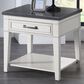 Martin Svensson Home Del Mar End Table in Antique White/Grey, , large