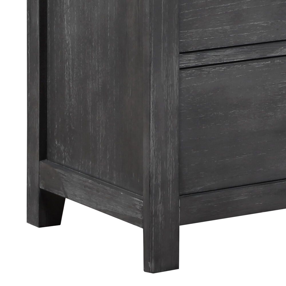 New Heritage Design Odessa 4-Piece Queen Bedroom Set in Charcoal and Silver, , large