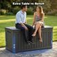 Hearth and Haven 230-Gallon Outdoor Plastic Deck Box in Black, , large