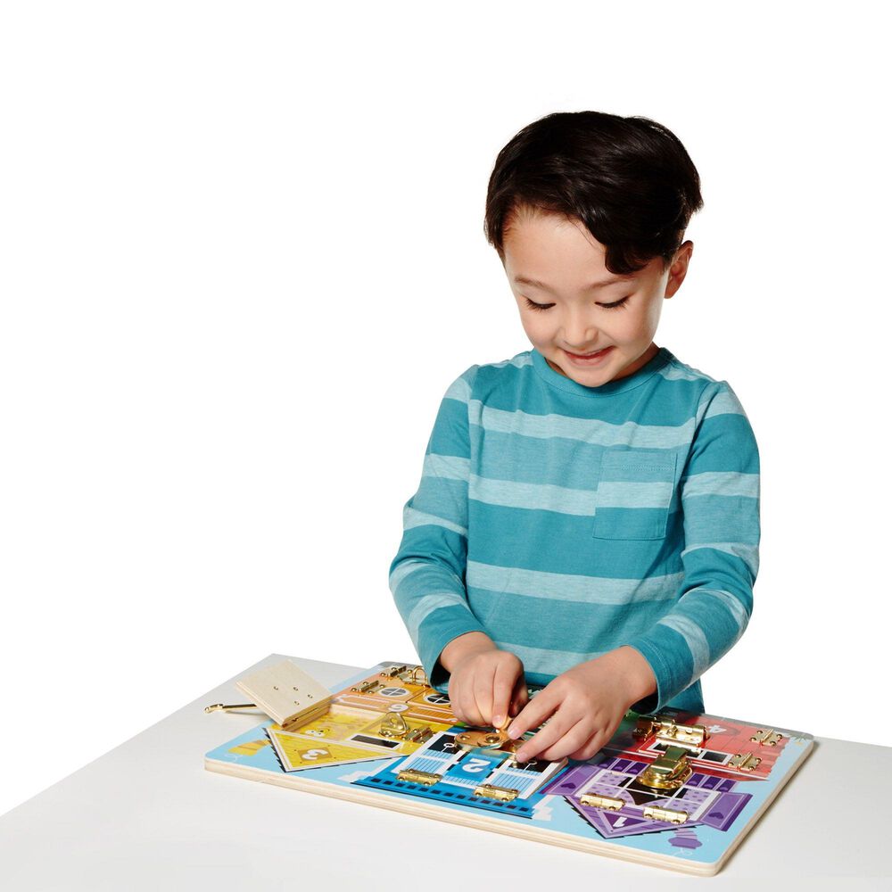Melissa &amp; Doug Latches Wooden Activity Board, , large