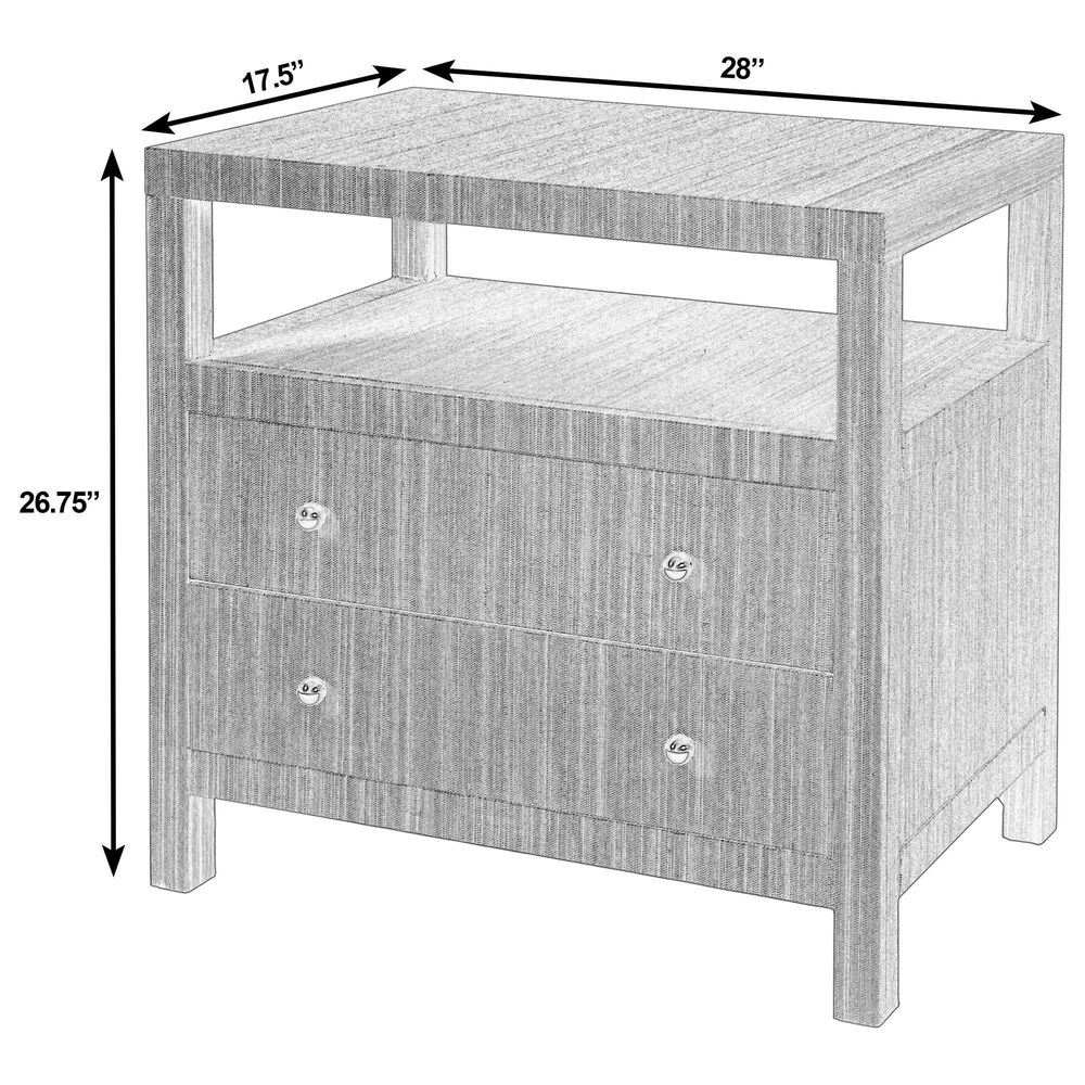 Butler Specialty Company Nora 2-Drawer Nightstand in Charcoal Gray, , large