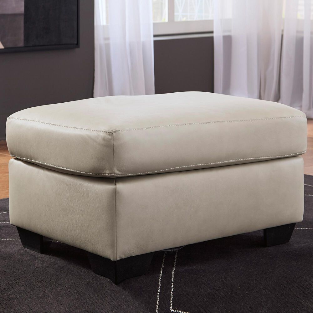 Ashley Santorine Ottoman in Bone, , large
