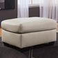 Ashley Santorine Ottoman in Bone, , large