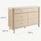 Maxi Cosi Kindred Brisa 6-Drawer Dresser in Whitewash Ash, , large